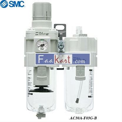 Picture of AC30A-F03G-B  FRL Assembly, Manual Drain, 5μm Filtration