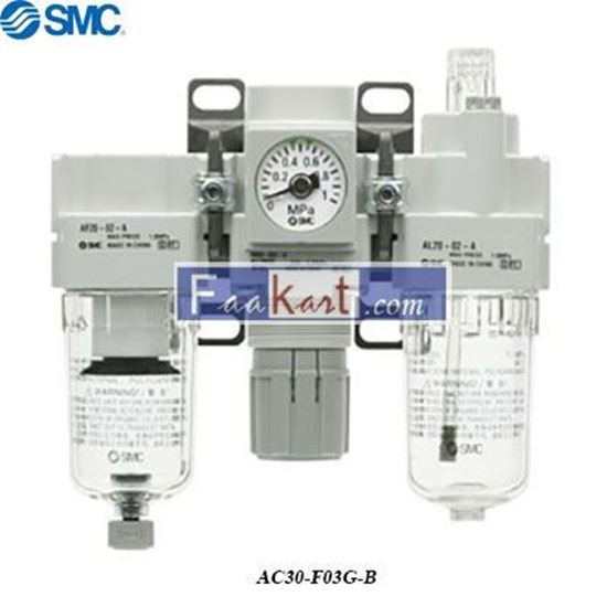Picture of AC30-F03G-B  Air Combination, Air Filter + Regulator + Lubricator