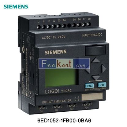 Picture of 6ED1052-1FB00-0BA6 SIEMENS PLC-SIEMENS-CPU type: LOGO 230RC