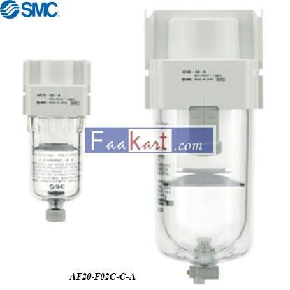 Picture of AF20-F02C-C-A  SMC AF 5μm G 1/4 Pneumatic Filter, Automatic