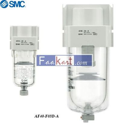 Picture of AF40-F03D-A  SMC AF 5μm G 3/8 Pneumatic Filter, Automatic