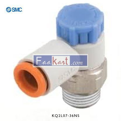 Picture of KQ2L07-36NS SMC Pneumatic Elbow Threaded Adapter, NPT 3/8 Male