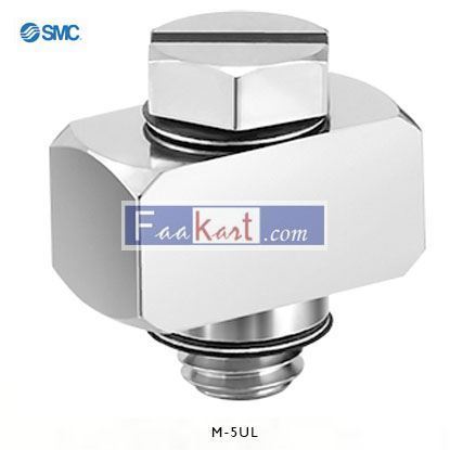 Picture of M-5UL SMC Pneumatic Elbow Threaded Adapter, M5 x 0.8 Female x M5 x 0.8 Male Male