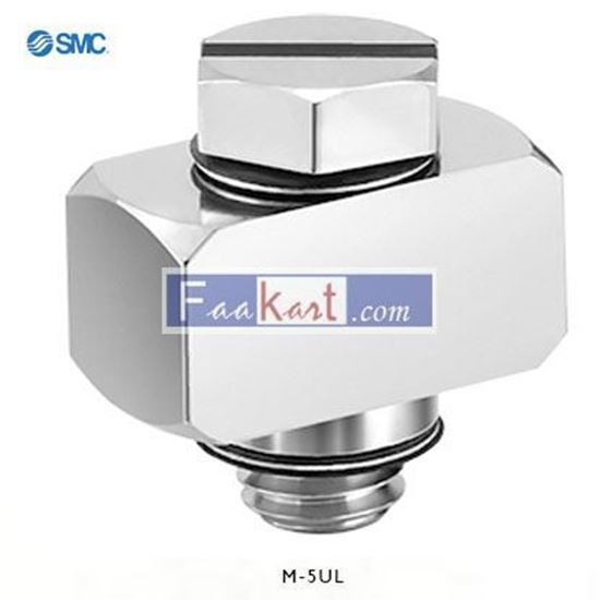 Picture of M-5UL SMC Pneumatic Elbow Threaded Adapter, M5 x 0.8 Female x M5 x 0.8 Male Male