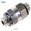 Picture of M-5UN SMC Pneumatic Bulkhead Threaded Adapter, Metric M5 x 0.8 Male