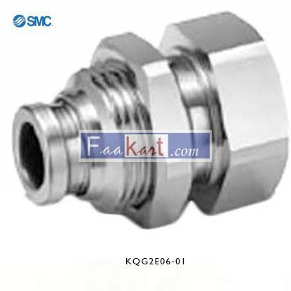 Picture of KQG2E06-01 SMC Pneumatic Bulkhead Threaded-to-Tube Adapter