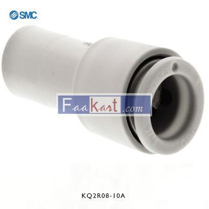 Picture of KQ2R08-10A SMC KQ2 Pneumatic Straight Tube-to-Tube Adapter, Plug In 8 mm