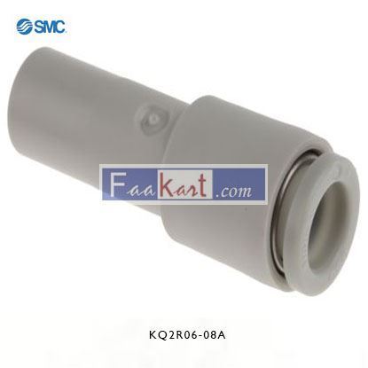 Picture of KQ2R06-08A SMC KQ2 Pneumatic Straight Tube-to-Tube Adapter, Plug In 6 mm
