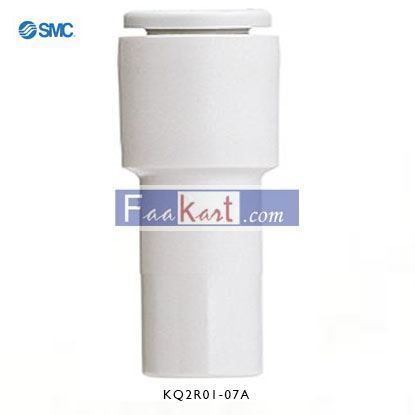 Picture of KQ2R01-07A SMC KQ2 Pneumatic Straight Tube-to-Tube Adapter, Plug In 1/8 in