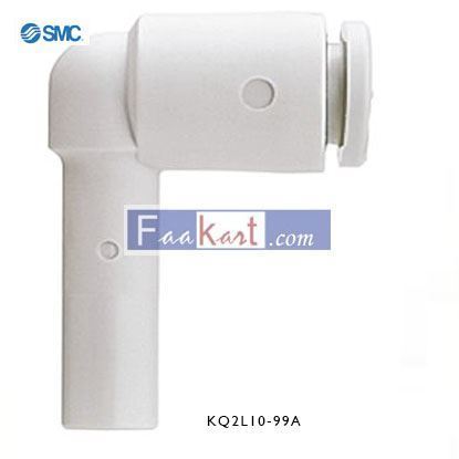 Picture of KQ2L10-99A SMC Pneumatic Elbow Tube-to-Tube Adapter Plug In 10 mm to Plug In 10 mm