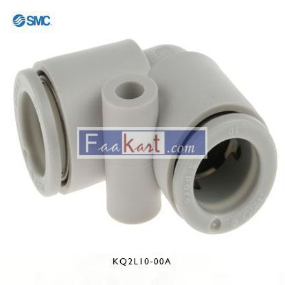 Picture of KQ2L10-00A SMC Pneumatic Elbow Tube-to-Tube Adapter Push In 10 mm to Push In 10 mm