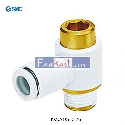 Picture of KQ2VS08-01AS SMC Threaded-to-Tube Elbow Connector R 1/8 to Push In 8 mm, KQ2 Series