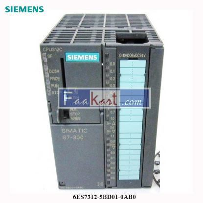 Picture of 6ES7312-5BD01-0AB0 Siemens S7-300, CPU 312C COMPACT CPU WITH MPI