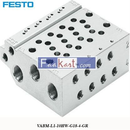 Picture of VABM-L1-10HW-G18-4-GR  FESTO Manifold Base