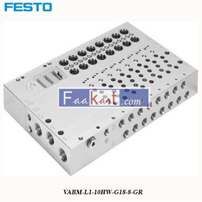 Picture of VABM-L1-10HW-G18-8-GR FESTO Manifold Base