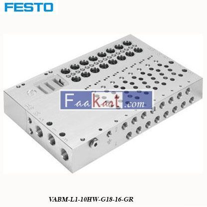 Picture of VABM-L1-10HW-G18-16-GR  FESTO Manifold Base