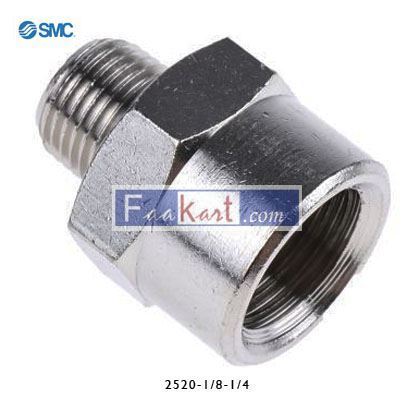 Picture of 2520-1/8-1/4  SMC Pneumatic Straight Threaded Adapter