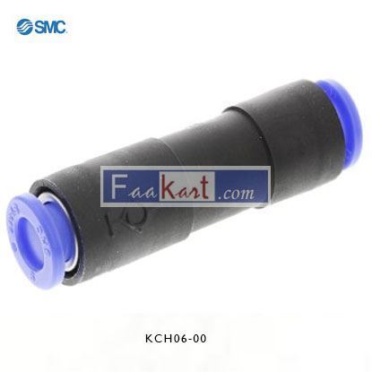 Picture of KCH06-00 SMC KC Pneumatic Straight Tube-to-Tube Adapter, Push In 6 mm