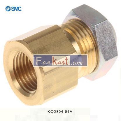 Picture of KQ2E04-01A SMC Pneumatic Bulkhead Threaded-to-Tube Adapter, Push In 4 mm, Rc 1/8 Female BSPPx4mm