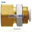 Picture of KQ2E08-02A  SMC Pneumatic Bulkhead Threaded-to-Tube Adapter, Push In 8 mm, Rc 1/4 Female BSPPx8mm