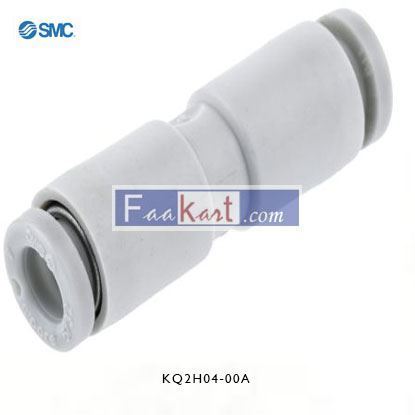Picture of KQ2H04-00A SMC KQ2 Pneumatic Straight Tube-to-Tube Adapter, Push In 4 mm