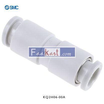 Picture of KQ2H06-00A SMC KQ2 Pneumatic Straight Tube-to-Tube Adapter, Push In 6 mm