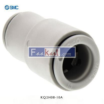 Picture of KQ2H08-10A  SMC KQ2 Pneumatic Straight Tube-to-Tube Adapter, Push In 8 mm