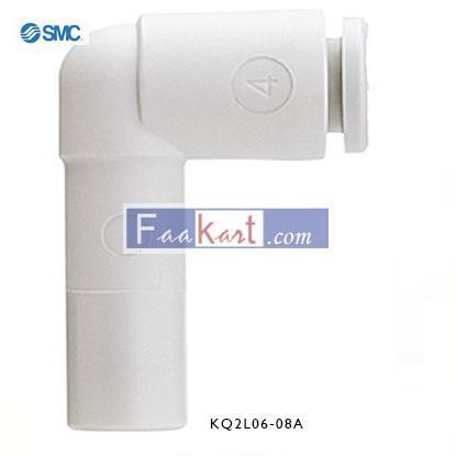 Picture of KQ2L06-08A SMC Pneumatic Elbow Tube-to-Tube Adapter Push In 6 mm to Push In 8 mm
