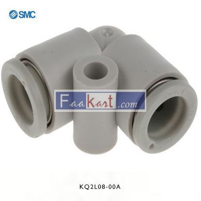Picture of KQ2L08-00A  SMC Pneumatic Elbow Tube-to-Tube Adapter Push In 8 mm to Push In 8 mm