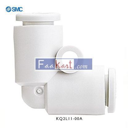 Picture of KQ2L11-00A  SMC Pneumatic Elbow Tube-to-Tube Adapter Push In 3/8 in to Push In 3/8 in