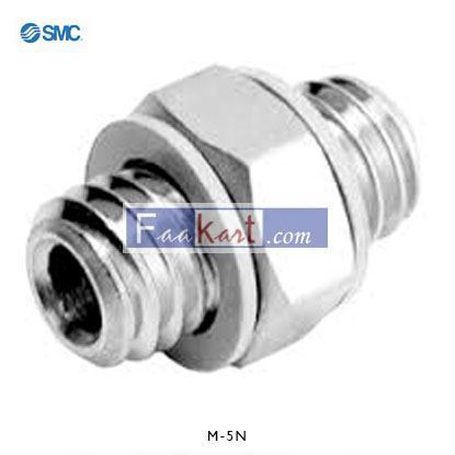 Picture of M-5N SMC Pneumatic Bulkhead Threaded Adapter, Metric M5 x 0.8 Male