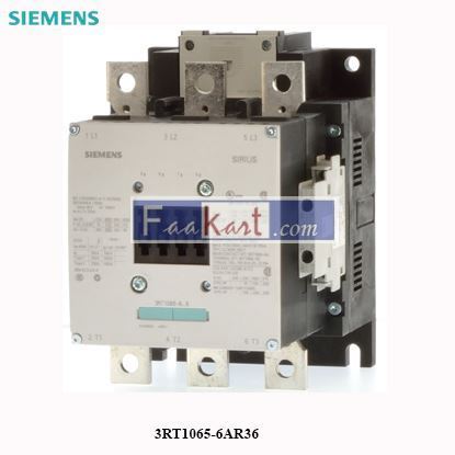 Picture of 3RT1065-6AR36  SIEMENS SIRIUS S10 CONTACTOR 3P 132KW 2NO2NC 440VUC
