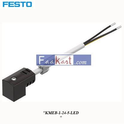 Picture of KMEB-1-24-5-LED  FESTO  plug socket with cable