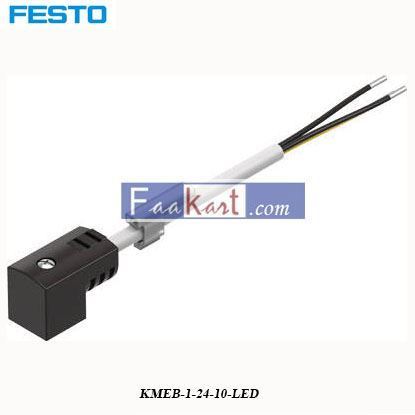 Picture of KMEB-1-24-10-LED FESTO  plug socket with cable
