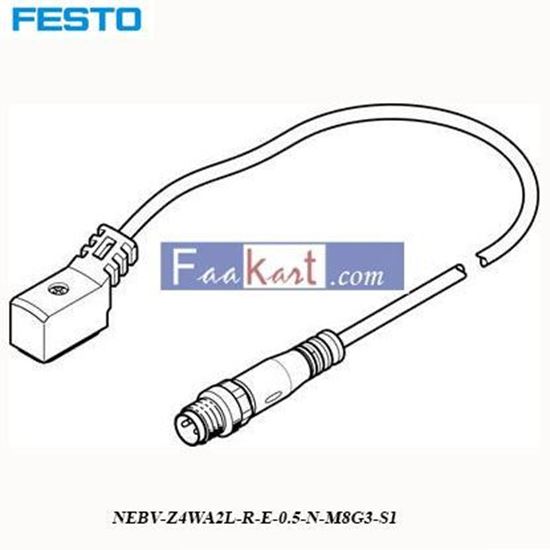 Picture of NEBV-Z4WA2L-R-E-0  FESTO t Connecting Cable