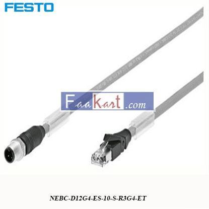Picture of NEBC-D12G4-ES-10-S-R3G4-ET FESTO  4 Pin D-coded to RJ45 Cable