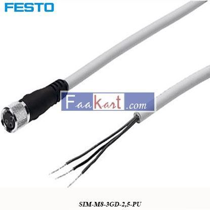 Picture of SIM-M8-3GD-2,5-PU (159420)  - FESTO  connecting cable