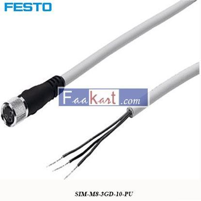 Picture of SIM-M8-3GD-10-PU  FESTO  connecting cable