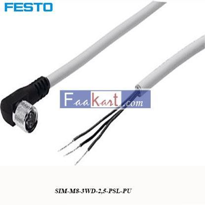 Picture of SIM-M8-3WD-2,5-PSL-PU  FESTO connecting cable