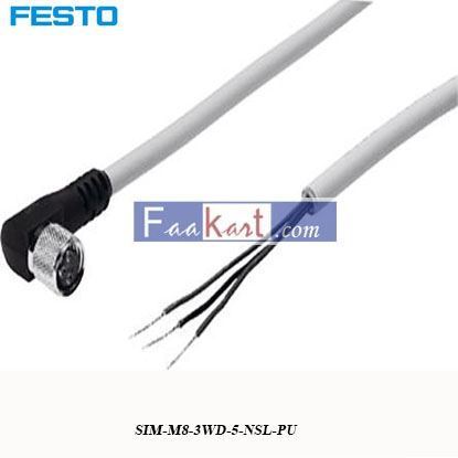 Picture of SIM-M8-3WD-5-NSL-PU  Festo Connecting Cable