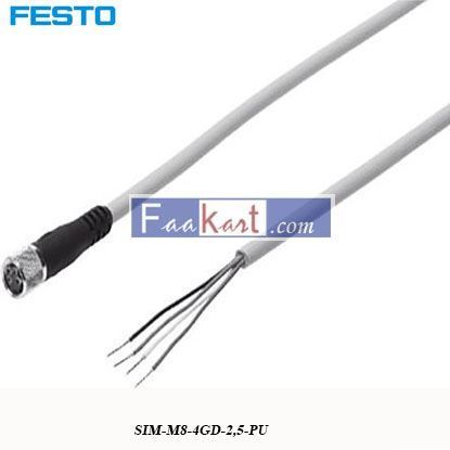 Picture of SIM-M8-4GD-2,5-PU  FESTO connecting cable