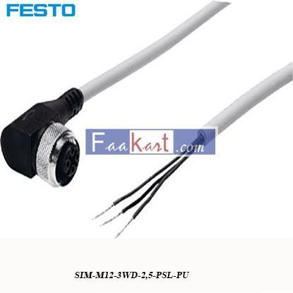 Picture of SIM-M12-3WD-2,5-PSL-PU  Festo Connecting Cable