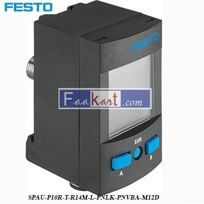 Picture of SPAU-P10R-T-R14M-L-PNLK-PNVBA-M12D  Festo Pressure Sensor