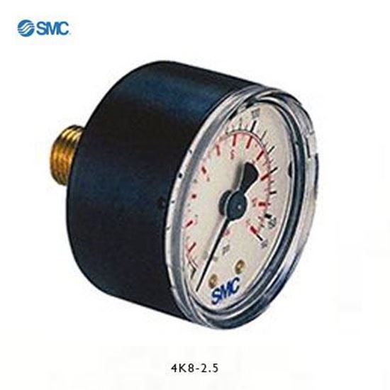 Picture of 4K8-2.5  SMC 4K8-2.5 Analogue Positive Pressure Gauge Back Entry 2bar, Connection Size R 1/8