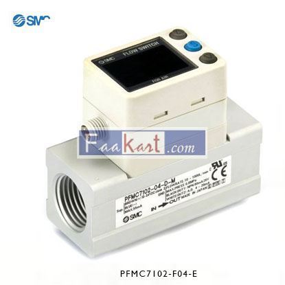 Picture of PFMC7102-F04-E   SMC, 1000 L/min Flow Controller, Cable, Analogue, PNP, 12 → 24 V dc, LCD