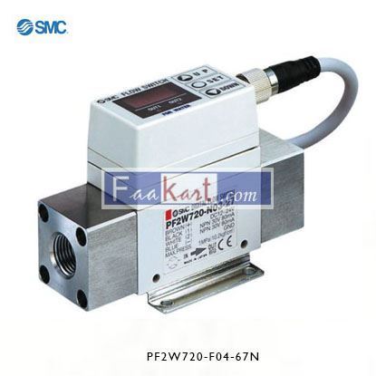 Picture of PF2W720-F04-67N   SMC, 2 → 16 L/min Flow Controller, PNP, 12 → 24 V dc, 3 Digit 7 Segment LED