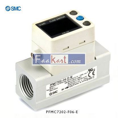 Picture of PFMC7202-F06-E    SMC, 2000 L/min Flow Controller, Cable, Analogue, PNP, 12 → 24 V dc, LCD
