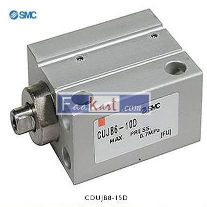 Picture of CDUJB8-15D   SMC Pneumatic Multi-Mount Cylinder CUJ Series, Double Action, Single Rod, 8mm Bore, 15mm stroke