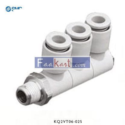 Picture of KQ2VT06-02S    SMC Threaded-to-Tube Elbow Connector R 1/4 to Push In 6 mm, KQ2 Series, 1 MPa