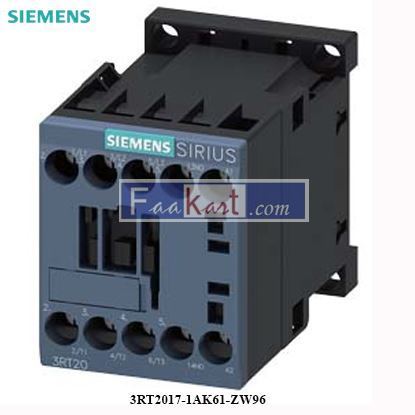 Picture of 3RT2017-1AK61-ZW96 Siemens Power contactor